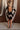 Romi Black & Taupe Floral Mini Dress - full body back view