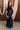 Irina Navy Halter Satin Maxi Dress - full body front view