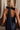 Irina Navy Halter Satin Maxi Dress - close up back view