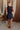 Lennon Navy Blue Suede Mini Dress- full back view