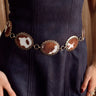 Tahlia Cowhide Medallion Belt - front view