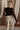 Solana Black Mesh Ruched Bodysuit- back view