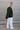 Lena Hunter Green Quarter Button-Up Sweatshirt- full body side view