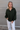 Lena Hunter Green Quarter Button-Up Sweatshirt- frontal top view