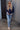 Layla Blue Knit Long Sleeve Sweater- front full view