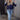 Layla Blue Knit Long Sleeve Sweater- full body view