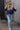 Layla Blue Knit Long Sleeve Sweater- full body view