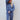 Ragan Navy Waffle Knit Pullover Sweatshirt - front 
