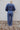 Ragan Navy Waffle Knit Pants - full body back view