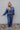 Ragan Navy Waffle Knit Pullover Sweatshirt - full front view