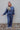 Ragan Navy Waffle Knit Pants - full body front view