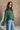 Angelica Slate Green Ribbed Knit Sweater- frontal side view