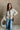 Juniper Cream Bow Sherpa Jacket-front view model hand on hip