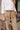 Madeline Taupe Tie Knot Wide Leg Pants- close up front view