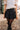 Natalia Black & Cream Polka Dot Satin Skirt- front view