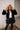 Juliette Faux Fur Long Sleeve Jacket in Black - Front view with arms up