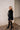 Juliette Faux Fur Long Sleeve Jacket in Black - Full body side view