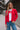 Cecelia Red Bows Knit Cardigan - close up front view