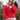 Mallory Red Cable Knit V-Neck Sweater- close up front view