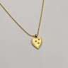 Cora Gold Dipped Heart Necklace- close up view