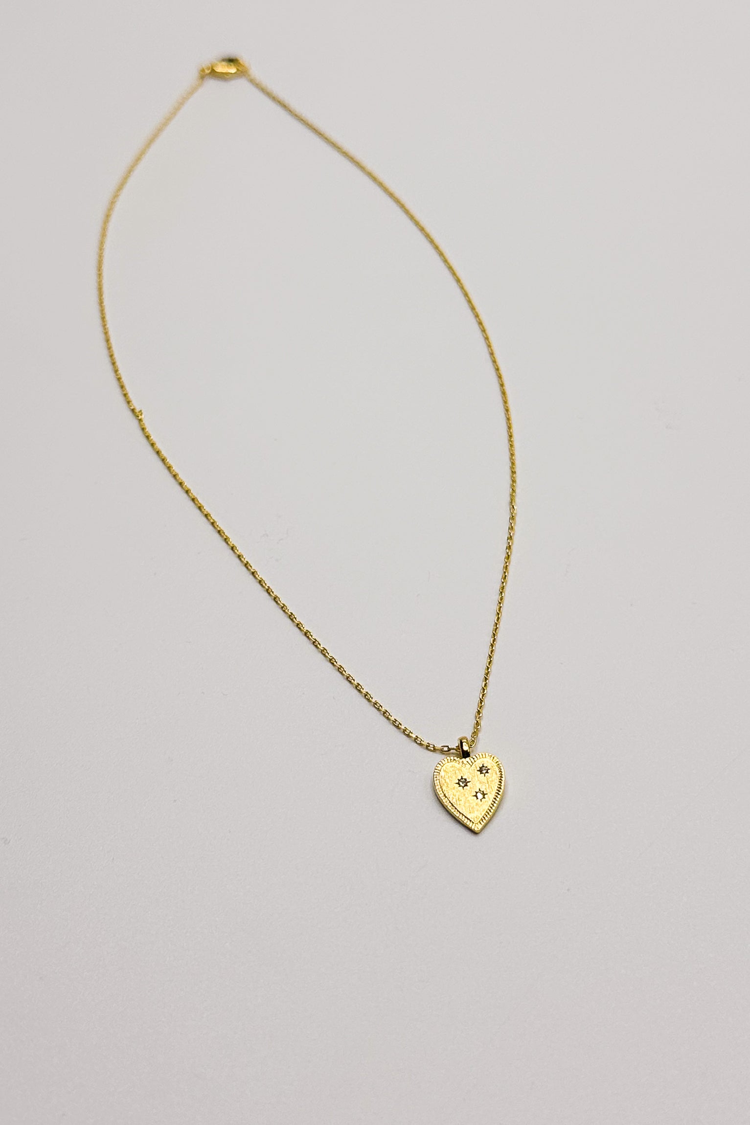 Cora Gold Dipped Heart Necklace- front view