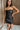 Melody Black Faux Leather Mini Dress-  close up front view