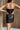 Melody Black Faux Leather Mini Dress- close up back view