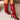 Christy Red Knee High Boot - View on model