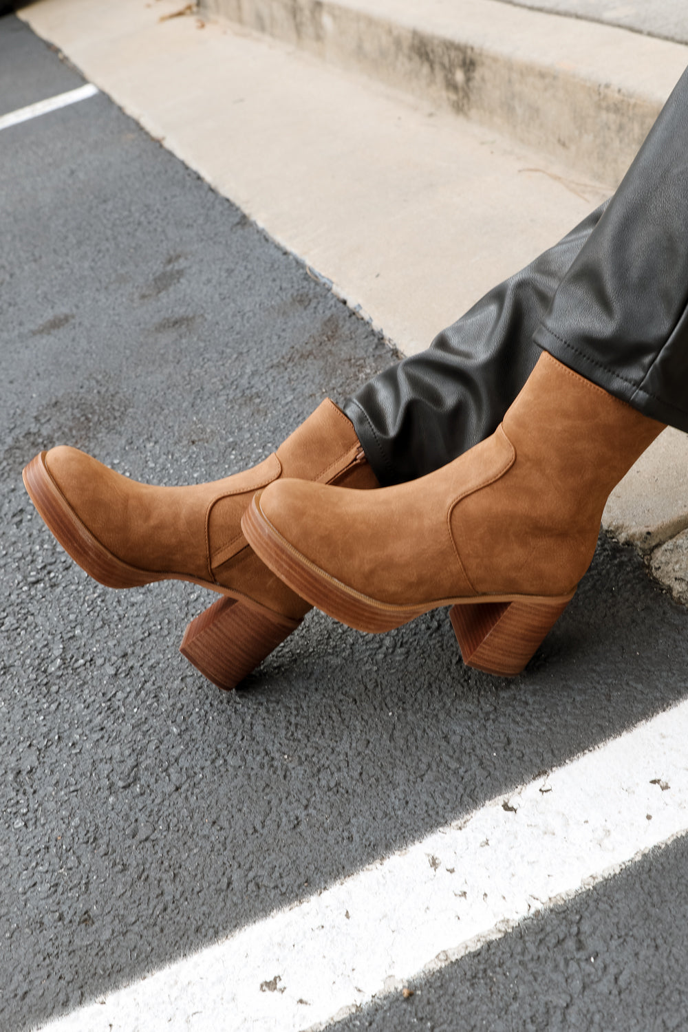 Alexandra Toffee Ankle Boot - side view