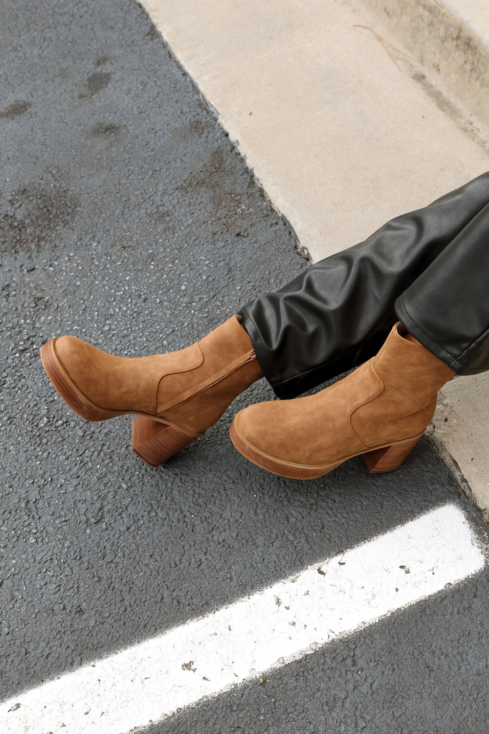 Alexandra Toffee Ankle Boot - side view