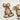 Jingle Bells Gold & Muli Dangle Earring- close up front view