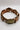 Bianca Studded Floral Buckle Belt - Brown - top view