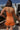 Milani Orange Feather Mini Dress- full back view