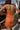 Milani Orange Feather Mini Dress- close up back view