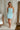 Vera Aqua Blue Tweed 3D Floral Mini Dress- full body view