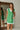 Journey Green & White Sleeveless Mini Dress- front view