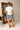 Shiloh Medium Wash Belted Denim Shorts - full body back view