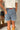 Shiloh Medium Wash Belted Denim Shorts - close up back view