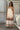 Gini Beige Colorblock Midi Dress - frontal view