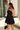 Gia Black Flare Strapless Mini Dress- frontal side view