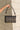 Maggie Black & Ivory Woven Leather Purse - front view