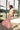 Asha Red & Cream Floral Mesh Midi Skirt - full body side view