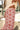 Asha Red & Cream Floral Mesh Midi Skirt - close up