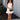 Natalie White Tie Strap Mini Dress - full body front view