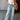Mica: Camille Light Wash Denim Wide Leg Jeans- front view