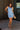 Cecilia Blue Cowl Neck Ruffled Mini Dress - full frontal view