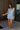 Cecilia Blue Cowl Neck Ruffled Mini Dress - full body front 