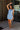 Cecilia Blue Cowl Neck Ruffled Mini Dress - full front 