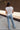 Charlene Oatmeal Cap Sleeve Tee - full body back view