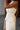 Leila Ivory Belted Slit Midi Dress- close up frontal side view